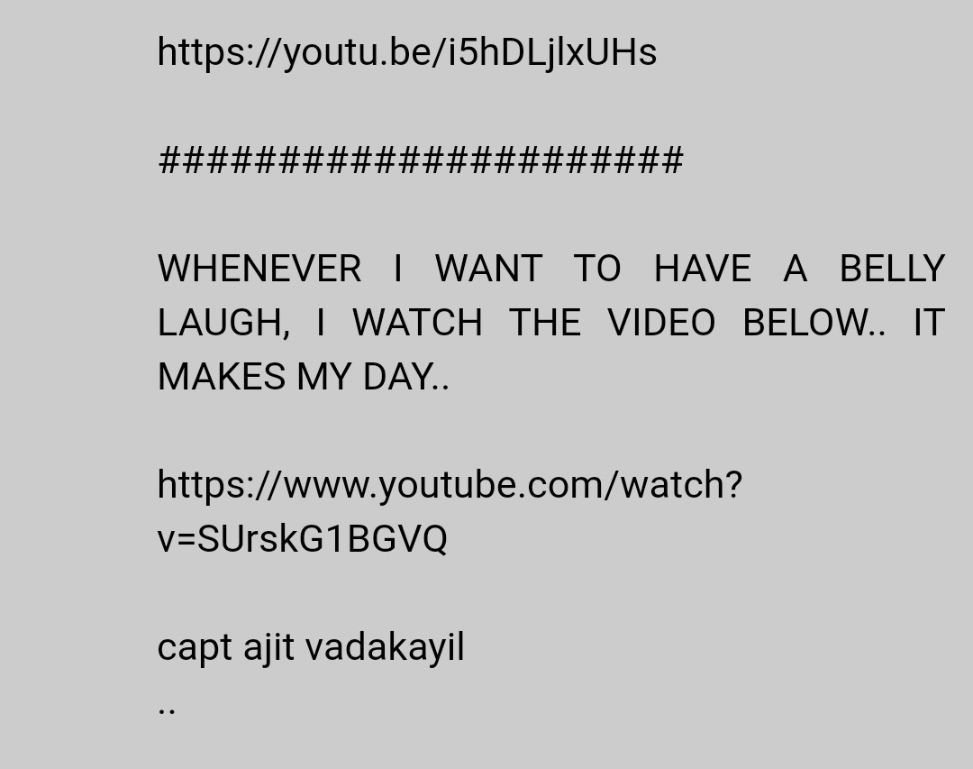 Kamalam108's tweet photo. @SreeIyer1 On what basis you have told in the YouTube video about Captain Ajit Vadakayil as dubious. He is world's No #1blogger with billions of profile view.Captain was in command of chemical tankers for more than 6640 days , spread over 30 years which is a world record. https://t.co/wMVBUnSJ9z
