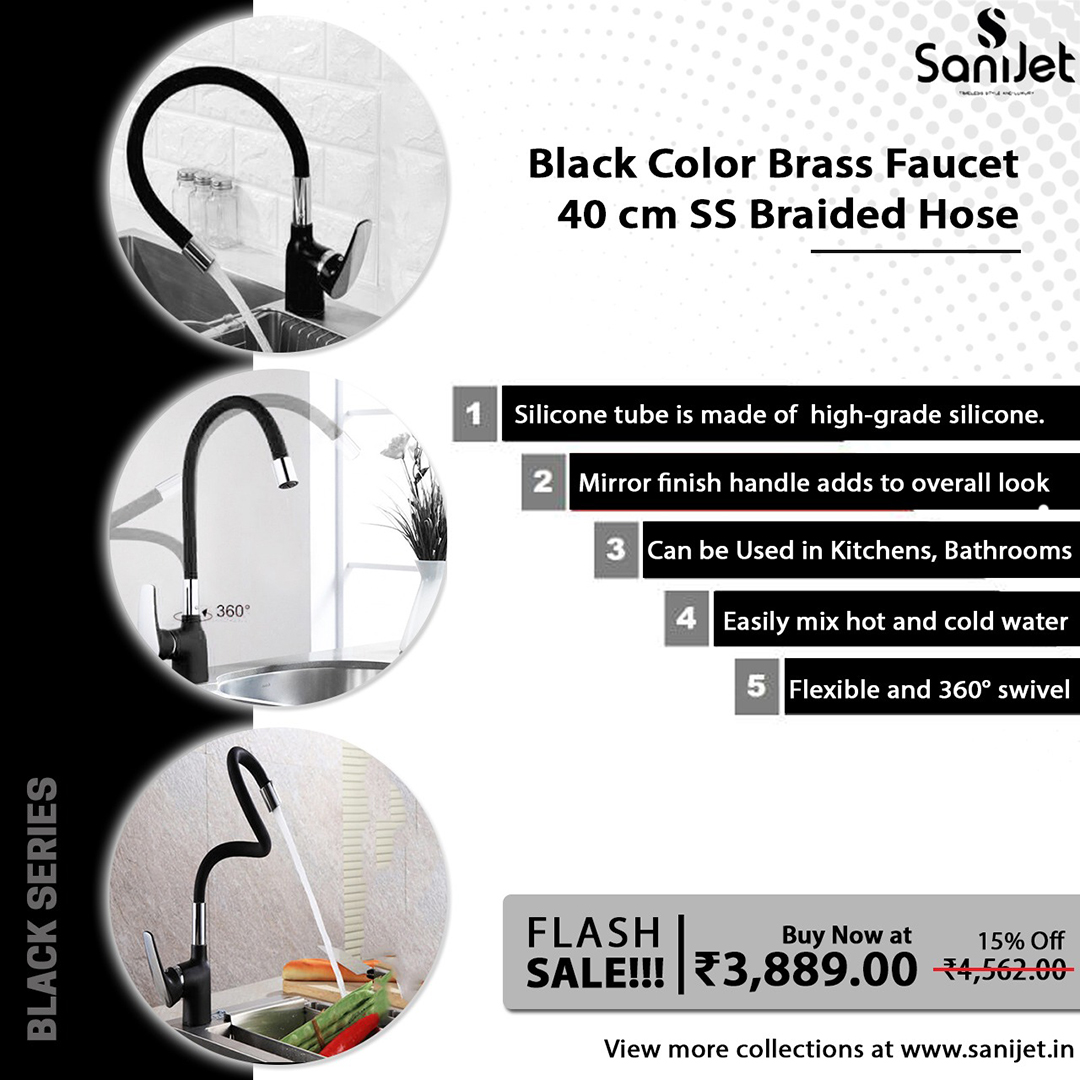 Sanijet1's tweet photo. OFFER UPDATE❗❗
Buy Sanijet's Black Color Brass Faucet 40 cm SS Braided Hose at 15% Off.
STEAL THE DEAL BEFORE THE STOCK ENDS!

Visit https://t.co/mM0wgTSFvN to check out more in the collection.

#offerupdate #offers #flashsale #saleislive #brassfaucet #flexiblefaucet #sanijet https://t.co/iBkurd4M7k