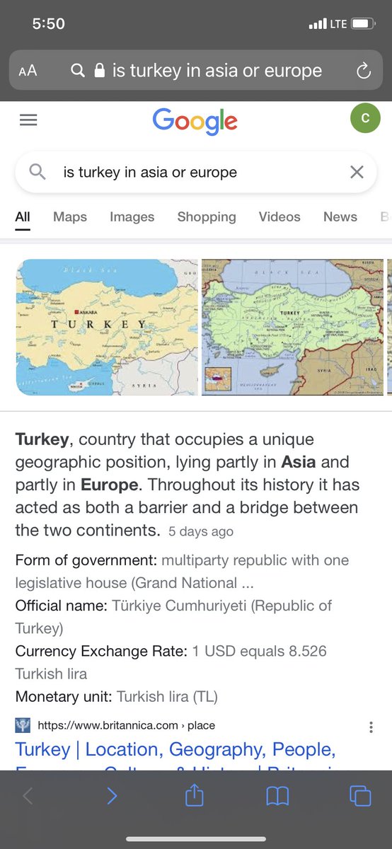 Janet asked about Eastern Europe so I said “idk maybe Turkey” but I didn’t want to feed her misinformation...

So I googled whether Turkey is considered in Europe or in Asia and