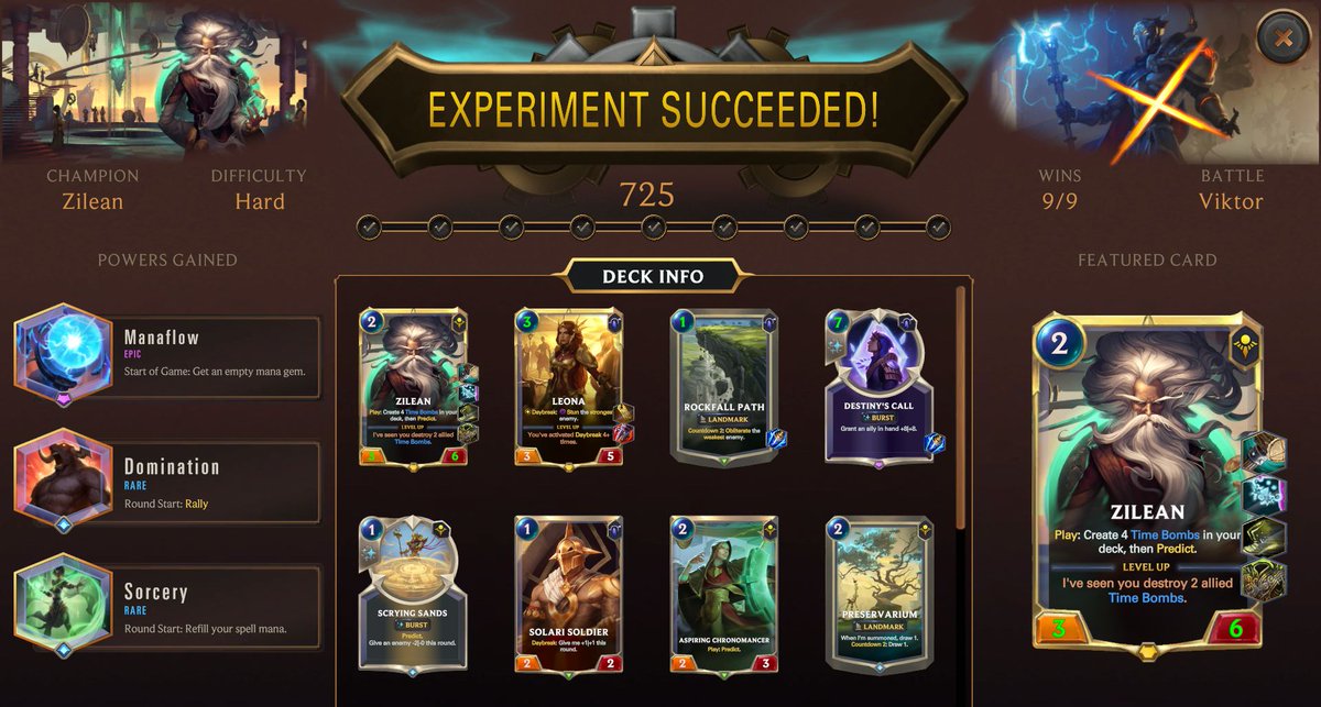 seventwofive's tweet photo. finally completed hard difficulty in #laboflegends #LegendsOfRuneterra https://t.co/tlhEDkXNRh