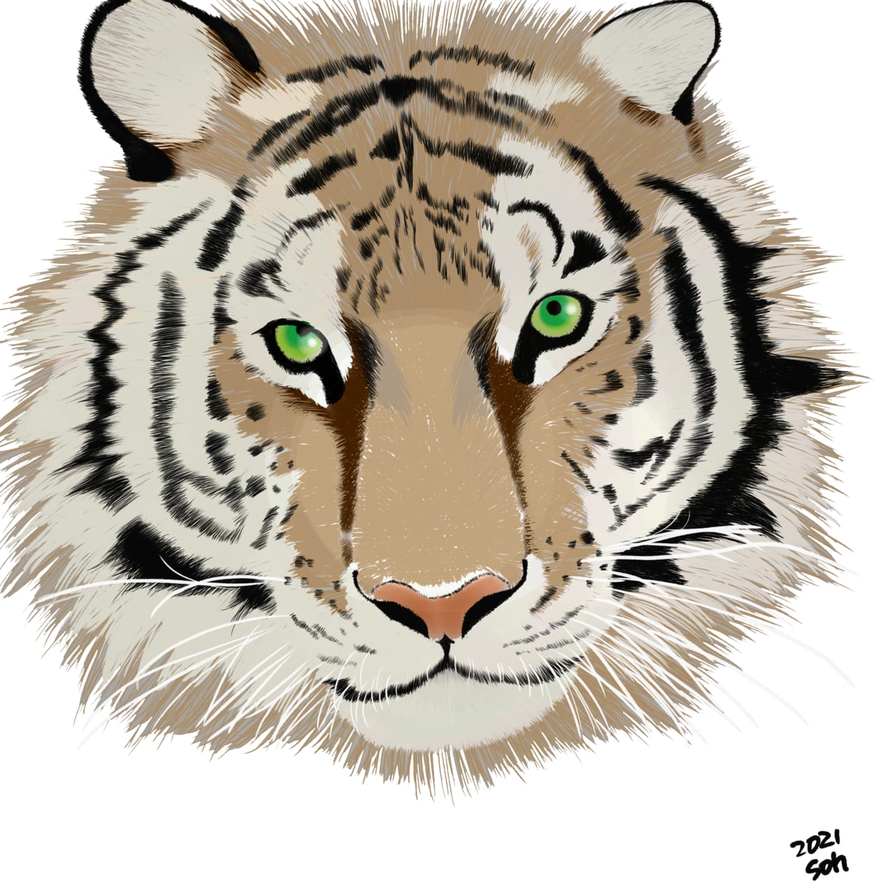 そ Tiger T Co Jvzedp5nvm Artstreet Medibang イラスト 動物 Tiger 虎 正面 野生動物 捕食動物 T Co Oofo1rxlq0 Twitter