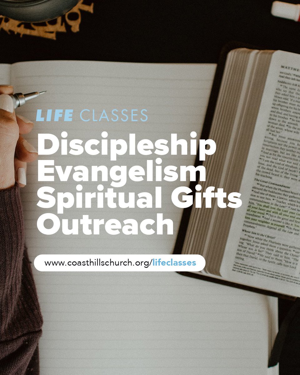 CoastHills's tweet image. Growing strong in the faith together 🙏💗📙📚

We encourage you to join our LIFE Classes from wherever you are! 

View our available classes here: coasthillschurch.org/lifeclasses

#coasthillschurch #AlisoViejoCA #LifeClasses