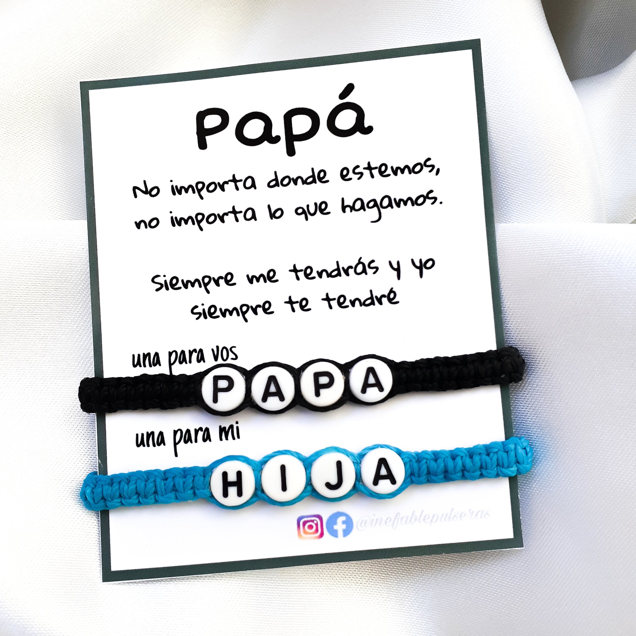 INEFABLE PULSERAS on Twitter: "PAPÁ E HIJA👨‍👧‍👦¡Encargala en nuestro Instagram para regalarle a papá en su día ! Blanca https://t.co/n7OyOJyLIB https://t.co/FxcSyKyaNX" / Twitter