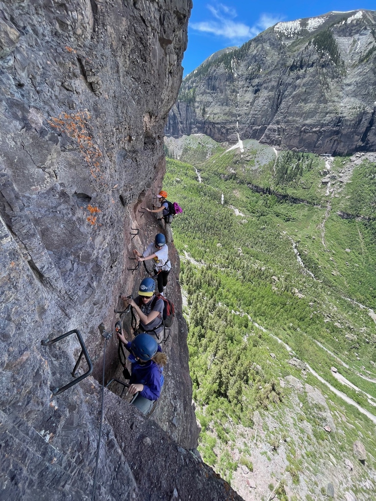 Exhilarating? Yes! Super scary? Absolutely! Completing the #Telluride #ViaFerrata today was one of the most terrifying experiences of my life. We hiked and climbed along shear cliff faces for hours. Both my kids, my sister &amp; I made it to the end. I'm exhausted &amp; relieved. #MS