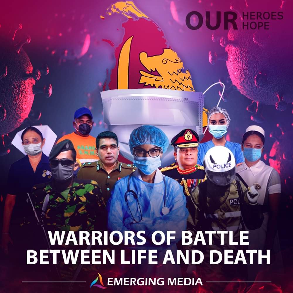 It is our heroes out there risking their lives to save ours. We at #EmergingMediaLk salute our national heroes. Let us together join hands in helping them by doing our part. #StayHome #StaySafe #COVID19