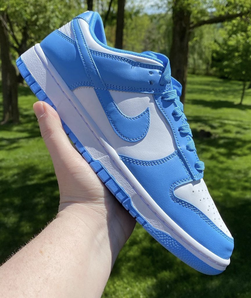 kicksonfire's tweet photo. It’s official. The Nike Dunk Low University Blue will be releasing on June 24th for $100. https://t.co/hlm2ajsVwk
