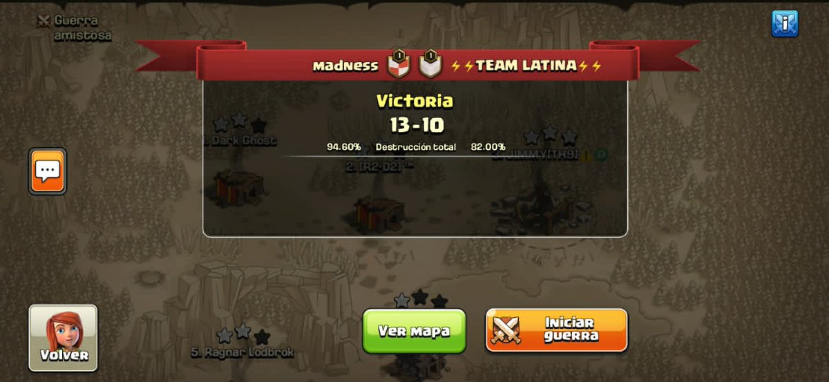 Gg bros nice war 🔥 sigamos asi....
<a href="/BujanJulio/">Yulioh</a> <a href="/JimmyJosCoreaP1/">Jimmy José Corea Perez</a> <a href="/CocJero/">Jero</a> <a href="/1ClashMaster1/">Clash Master</a>