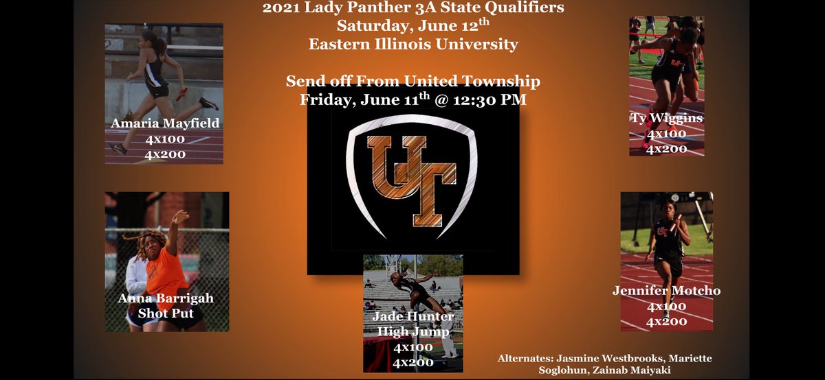 UTLadyTrack's tweet image. Tomorrow!! Please come support Anna, Jade, Jennifer Amaria, and Ty as we head to STATE!!