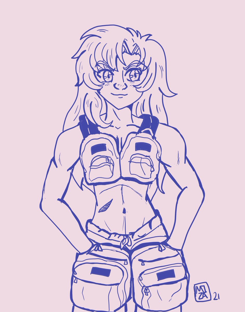 meddlesome_hero's tweet photo. Utena wearing the most horrid of outfits. My headcanon on this is that Anthy gave it to her as a prank, but since post series Utena doesn't give a damn about anything any more she just wears it. Nanami absolutely hates this. #少女革命ウテナ #utena https://t.co/PXnpt5buxc