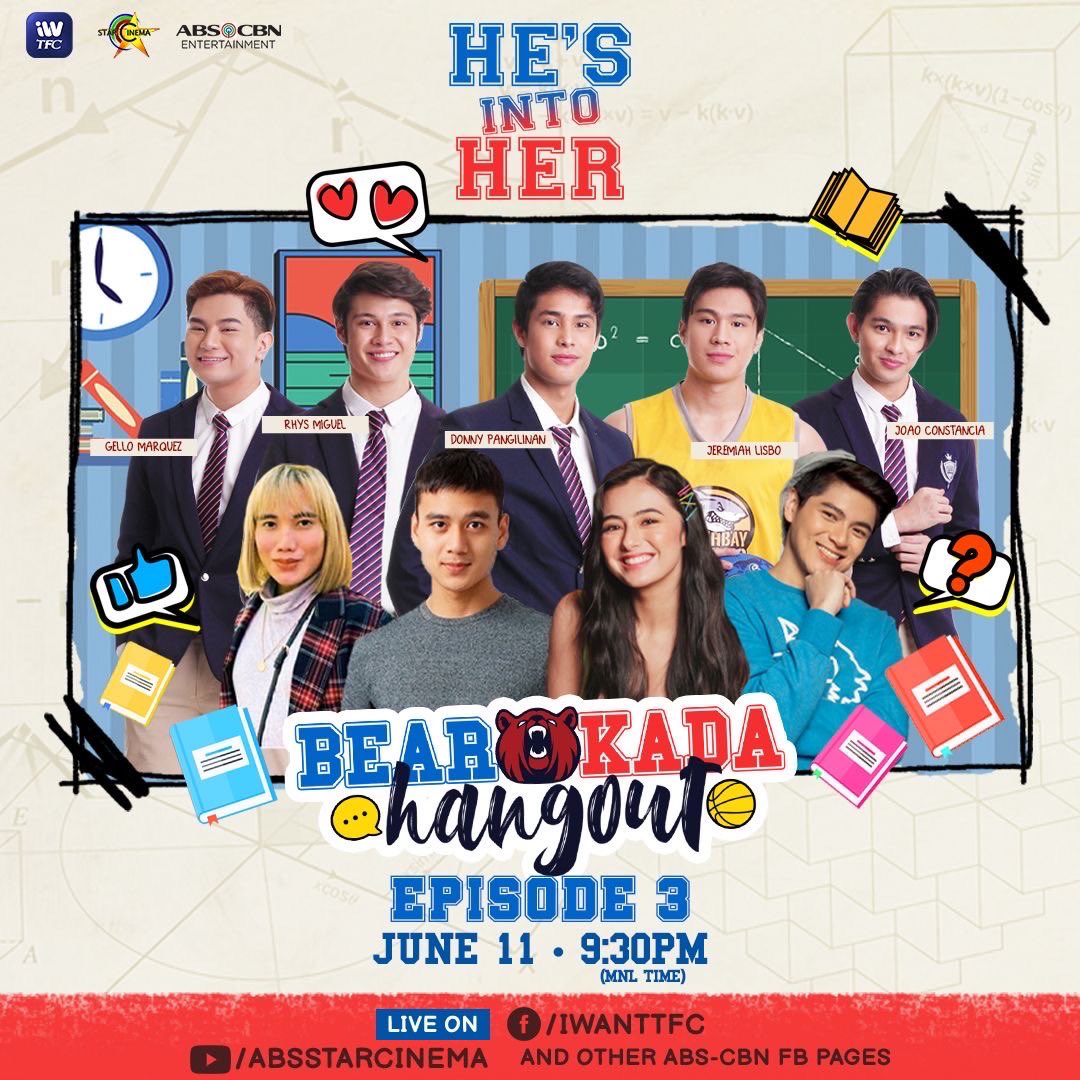 HesIntoHerTV's tweet photo. It's the #HesIntoHer boys turn to hangout with our BearKada!

#BearKadaHangout episode 3, LIVE tonight, 9:30PM on our and @iwanttfc's official accounts! https://t.co/ryT596UuSO