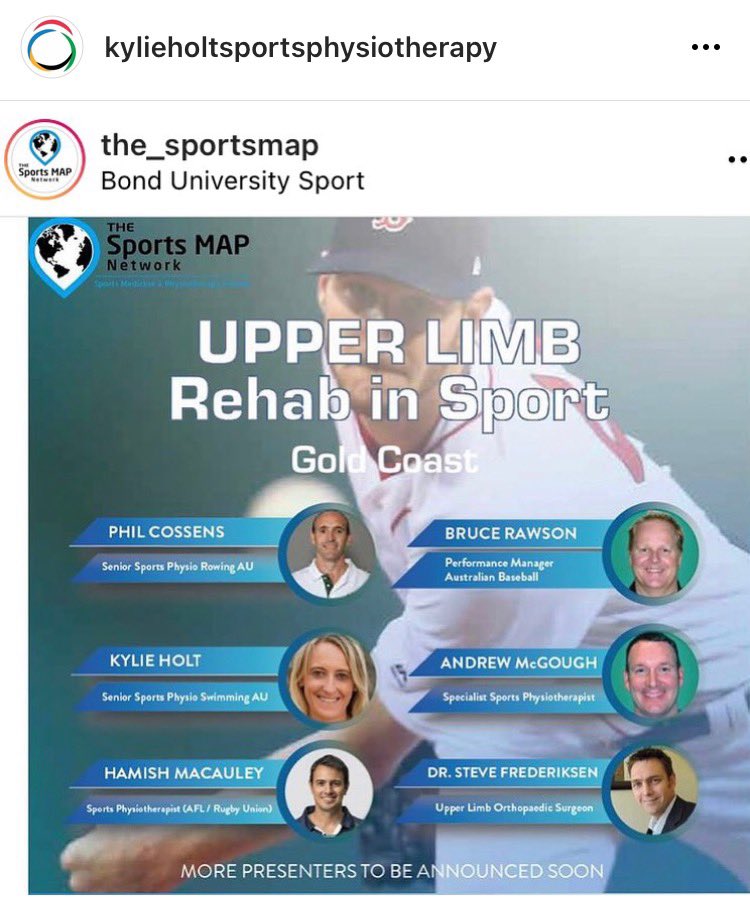 HoltKylie's tweet photo. Looking forward to presenting on this course for @the_sportsmap and some warm weather 😊 #physiotherapy #swimmersshoulder #PhD #tendinopathy #injuryprevention #injuryrehabilitation #sportsMAP https://t.co/6MDm8PmJpH