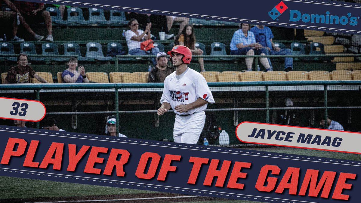 Player of the Game tonight is JAYCE MAAG!! Maag hits a BOMB in the bottom of the 7th and finished the night 1/3.

#GEMPIRE | 💎⚾