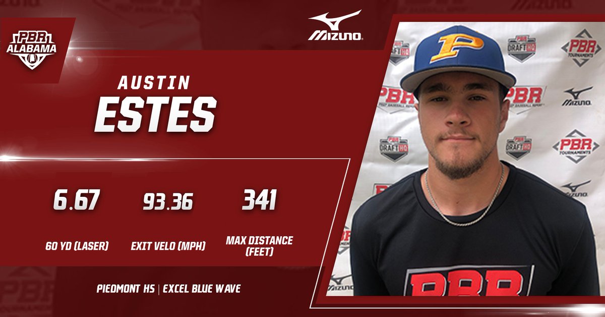 🔎𝐔𝐧𝐜𝐨𝐦𝐦𝐢𝐭𝐭𝐞𝐝 𝐒𝐩𝐨𝐭𝐥𝐢𝐠𝐡𝐭🔎

👤: SS Austin Estes
🎓: 2022
🧍🏻: 5-9, 165-pounds
🏃🏻: 6.67 (laser-timed)
⚾️: 341 Max Distance (Trackman)
💪🏻: 93.36 mph EV (Trackman)

🖇: bit.ly/3xdZ0MN

<a href="/phsbaseball_16/">Piedmont Baseball ⚾️</a> | <a href="/ExcelBaseball/">Excel Baseball</a> 

@PBR_Uncommitted