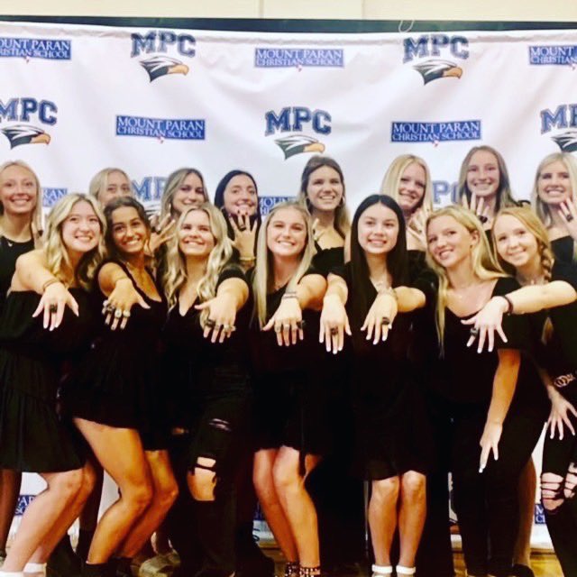 MPCAthletics's tweet photo. Congratulations to our #MPCcheer varsity competition team who finally received their 9-time State Championship title rings with a ceremony to celebrate. Congratulations ladies on this well-deserved bling! #MPCWAY #Dy9asty https://t.co/nNrK6ehrlY