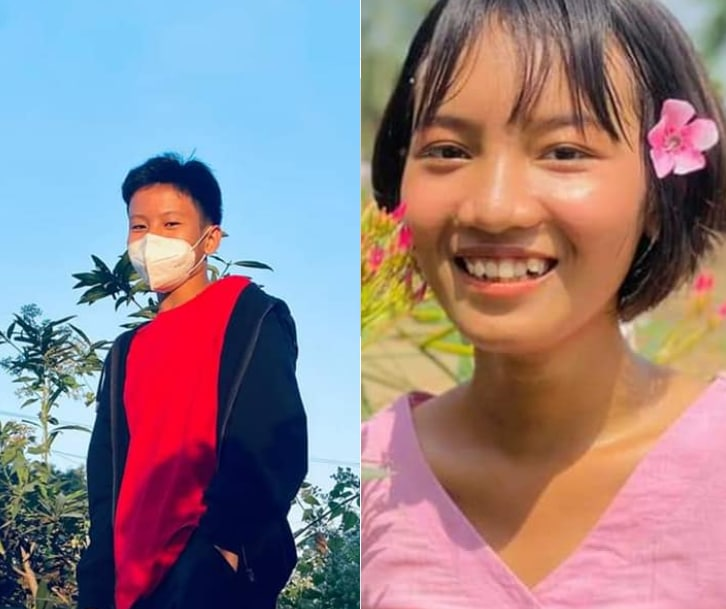 Mg Bhone Myat Thu &amp; Ma May Shinn That,a couple in the photo were abducted by the Military terrorists from their homes in #Taze,Sagaing Region on the afternoon of June 10.The reason is that the girl was donated money for refugees &amp; her boyfriend for no apparent reason.
#June11Coup