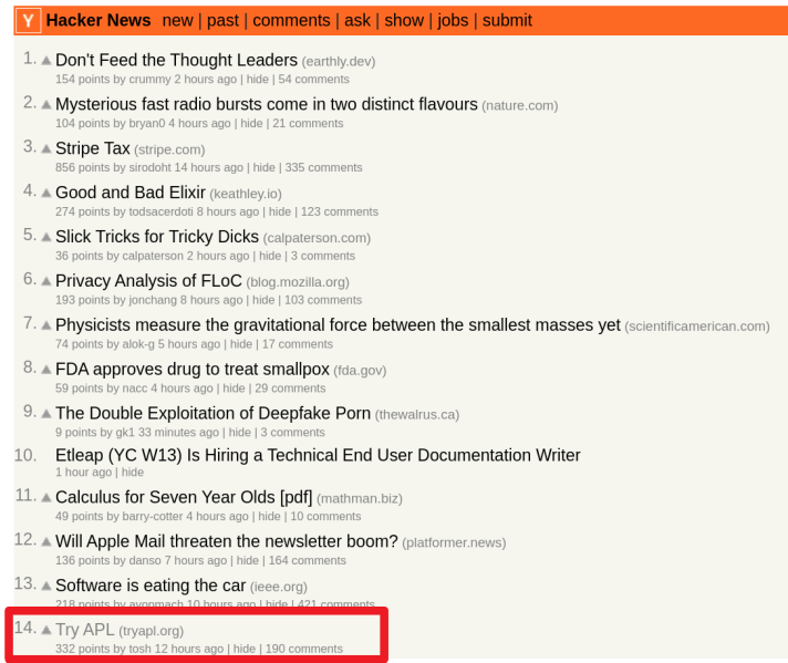 We are bringing #APL back from "the dead"! 

Check out: 
- the <a href="/arraycast/">Arraycast</a> podcast 
- <a href="/corecursive/">CoRecursive Podcast</a> Episode 65
- my YouTube channel