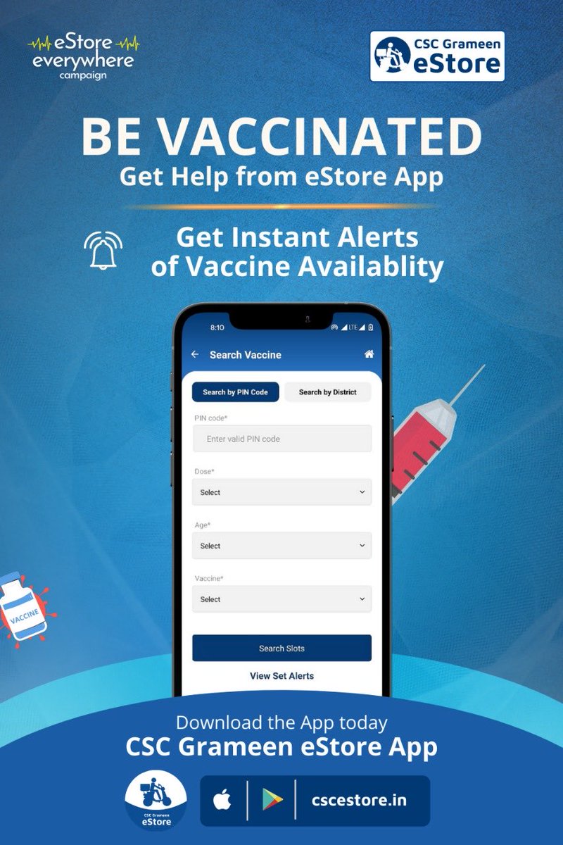 dintya15's tweet photo. Grameen eStore can help citizen know the availability of Covid vaccines - CSC to provide this support https://t.co/WlwsIA8olz