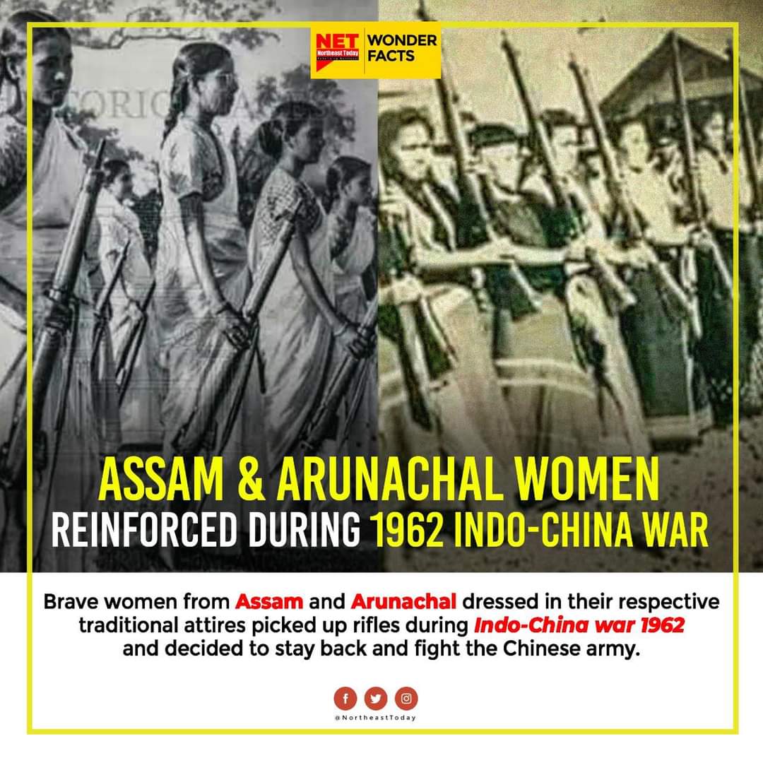 #NortheastMatters #AChapterforNE

Wonder Women of Northeast India taking up rifles to fight back for their motherland in 1962 Indo-China war. Their grit, determination and courage to stand against the enemy forces is a classic celebration of Heroism.