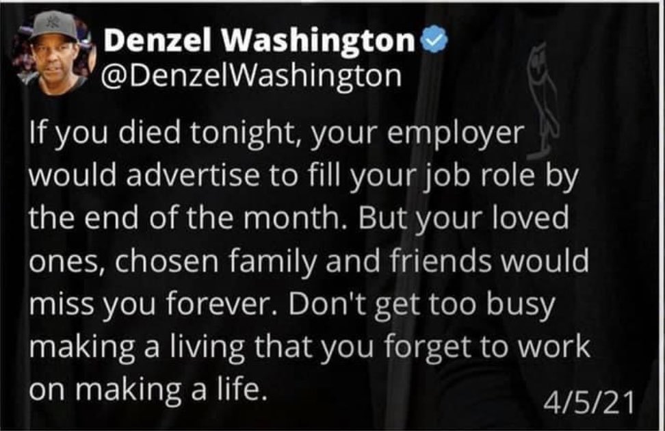 Keneeade's tweet photo. So true!!! Embrace LIFE and those you LOVE! #DenzelWashington #OWNAmbassadors #OWNTV https://t.co/2O434XjXtL