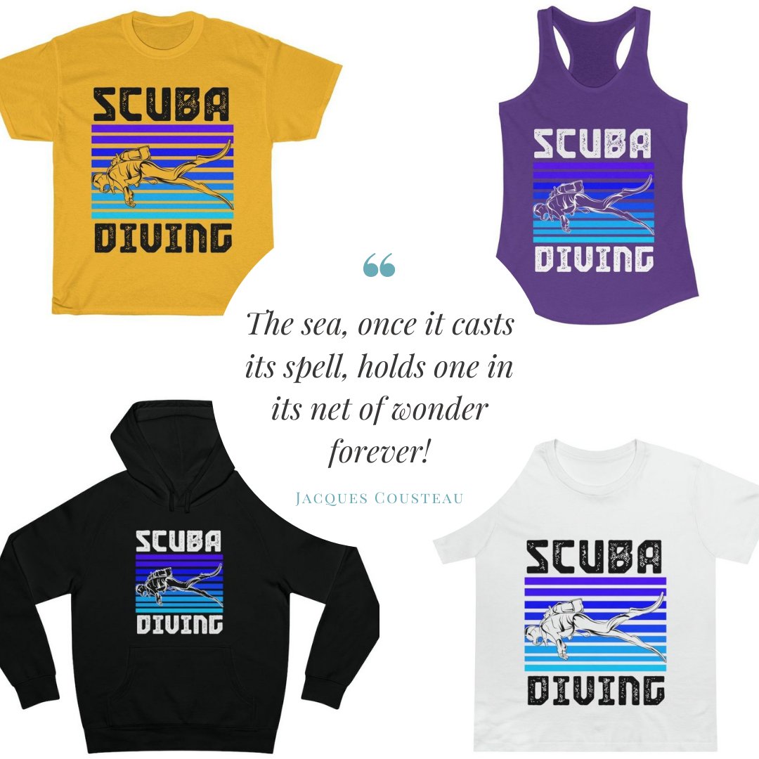 Hands up if you are going Scuba Diving this weekend ✋ 🙂 Get your 'Scuba Diving' Tee, Tank, or Hoodie from saltseeka.com and stand out between dives!
#padi #paditv #scuba #diving #scubadiving #ssi #divessi #greatbarrierreef #gbr #ningalooreef