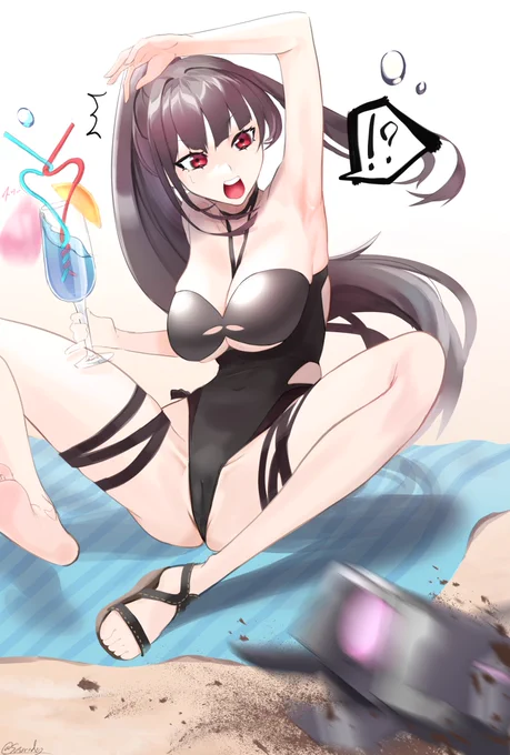 水着わーちゃん
#ドルフロ  
#GirlsFrontline 