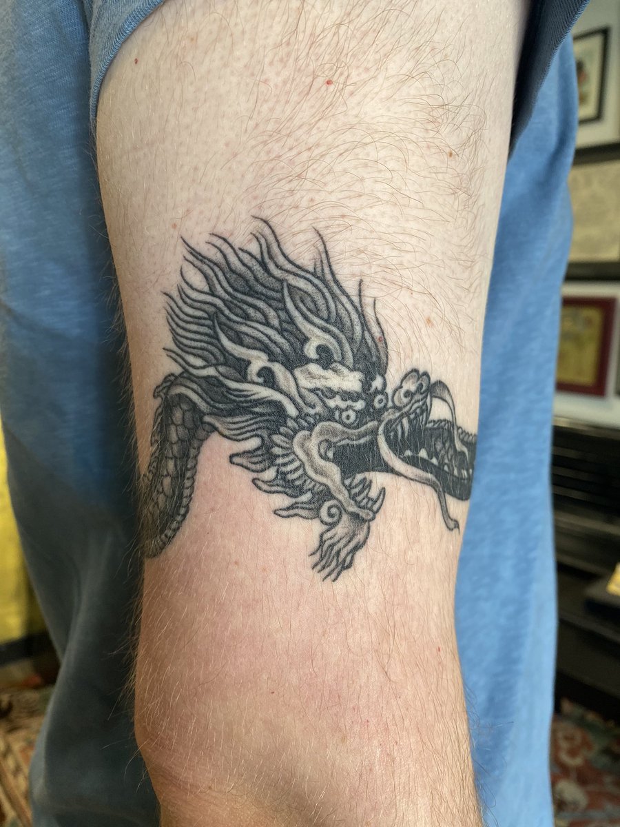 murphtattoos's tweet photo. Healed dragon on Adam https://t.co/yZ7eA2nQlX