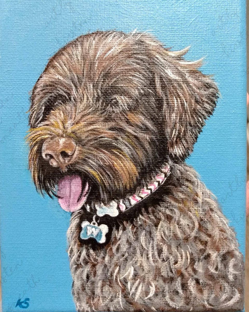ksneathart's tweet photo. All done! Final teacher gift is complete! I might have a small breakπ₯΄π¬π Thank you for keeping me going ππ Only 4 more days of school! #dogpaintings #teachergifts #teacherappreciation #alldone #finishedjustintime #labradoodle https://t.co/7Ce86bFvli