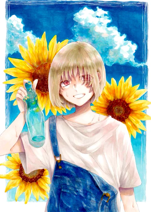 一緒にどう?🌻
#コピック #夏 
