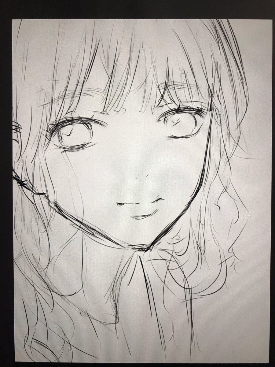 久しぶりに女の子描いてる 久々過ぎて描き方忘れた 林檎りん イラストレーターの漫画