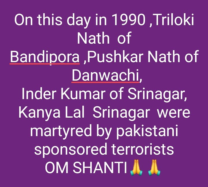 WMartyrs's tweet photo. #kashmirihindulivesmatter
#kashmiripanditgenocide #kashmirihindus #motherlandkashmir #resettlekashmirihindu #justicedenied #destroyterrorism #destroyterrorists https://t.co/BgRVrgkbw1
