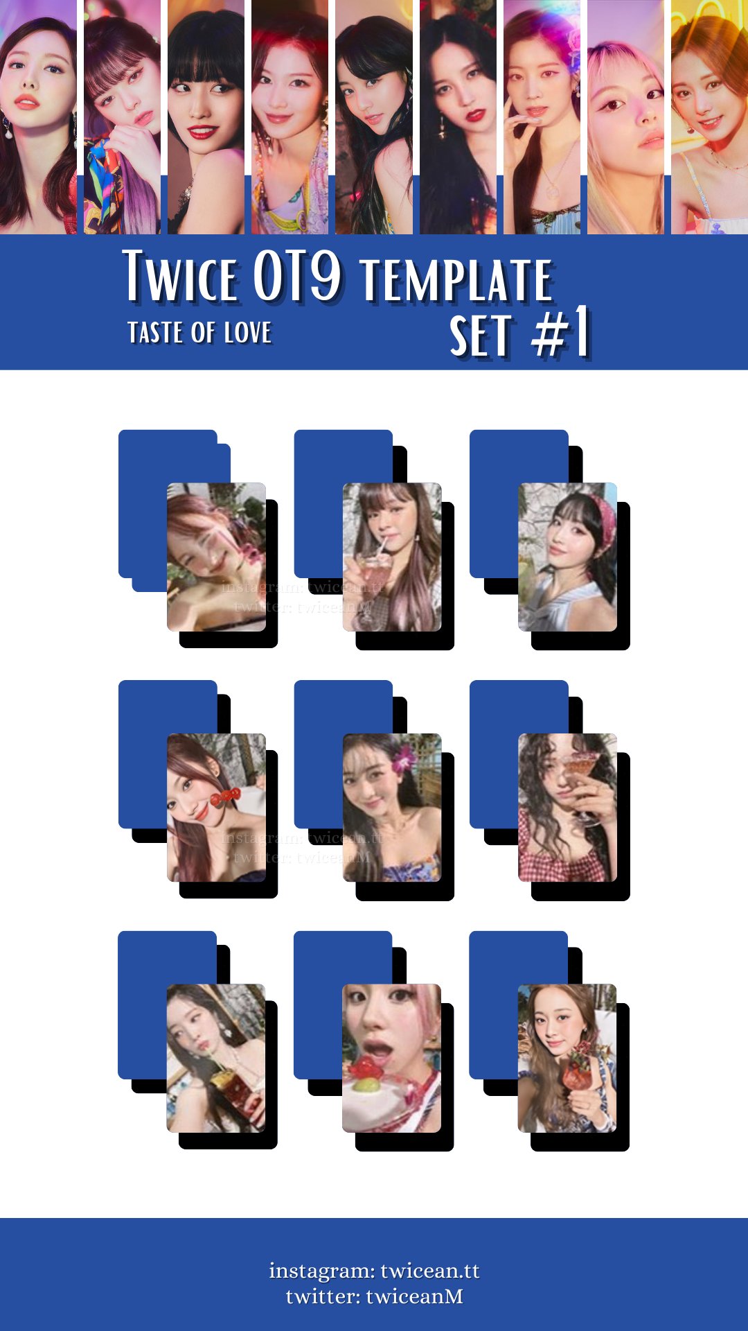 Twiceanm Twice Taste Of Love Photocard Templates Ot9 Ver Set 4 5 Alcoholfree Twice Tasteoflove T Co yvmtqxdv Twitter