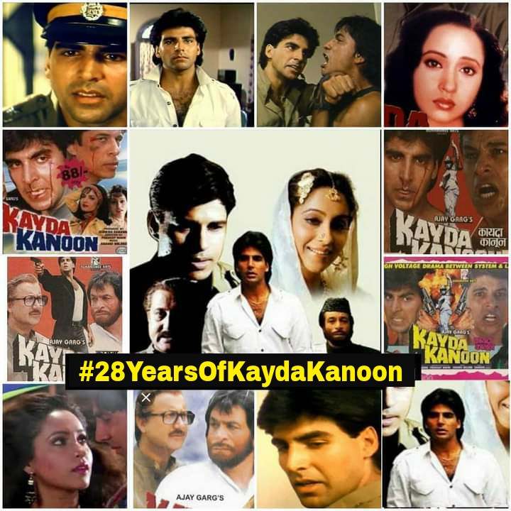 Bhushanadhau1's tweet photo. CELEBRATING #28YearsOfKaydaKanoon Today - A high voltage drama between system & law With Amazing Preformances By Entire Starcast @akshaykumar @AshviniBhave @AnupamPKher @SirPareshRawal #KadarKhan #SudeshBerry
Directed By : Pradeep Mani
#AkshayKumar https://t.co/xus49nV6Lz