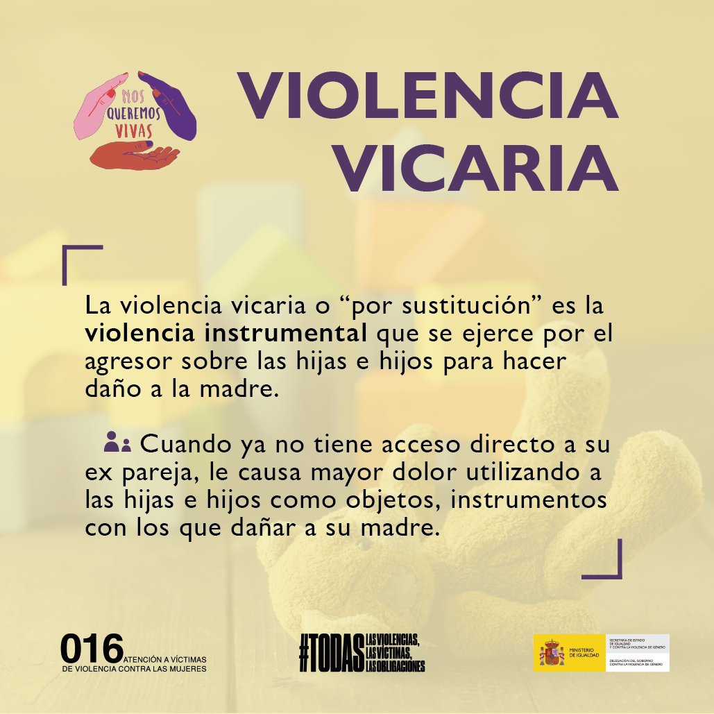 DelGobVG's tweet photo. 🔴 La #ViolenciaVicaria es un tipo de violencia en la que el agresor utiliza a los hijos e hijas como instrumentos para hacer daño a la madre o la expareja.

➡️ Estas son algunas señales para identificar este tipo de violencia contra las mujeres 👇🏿

#ViolenciaVicaria https://t.co/1afh2vfp9F