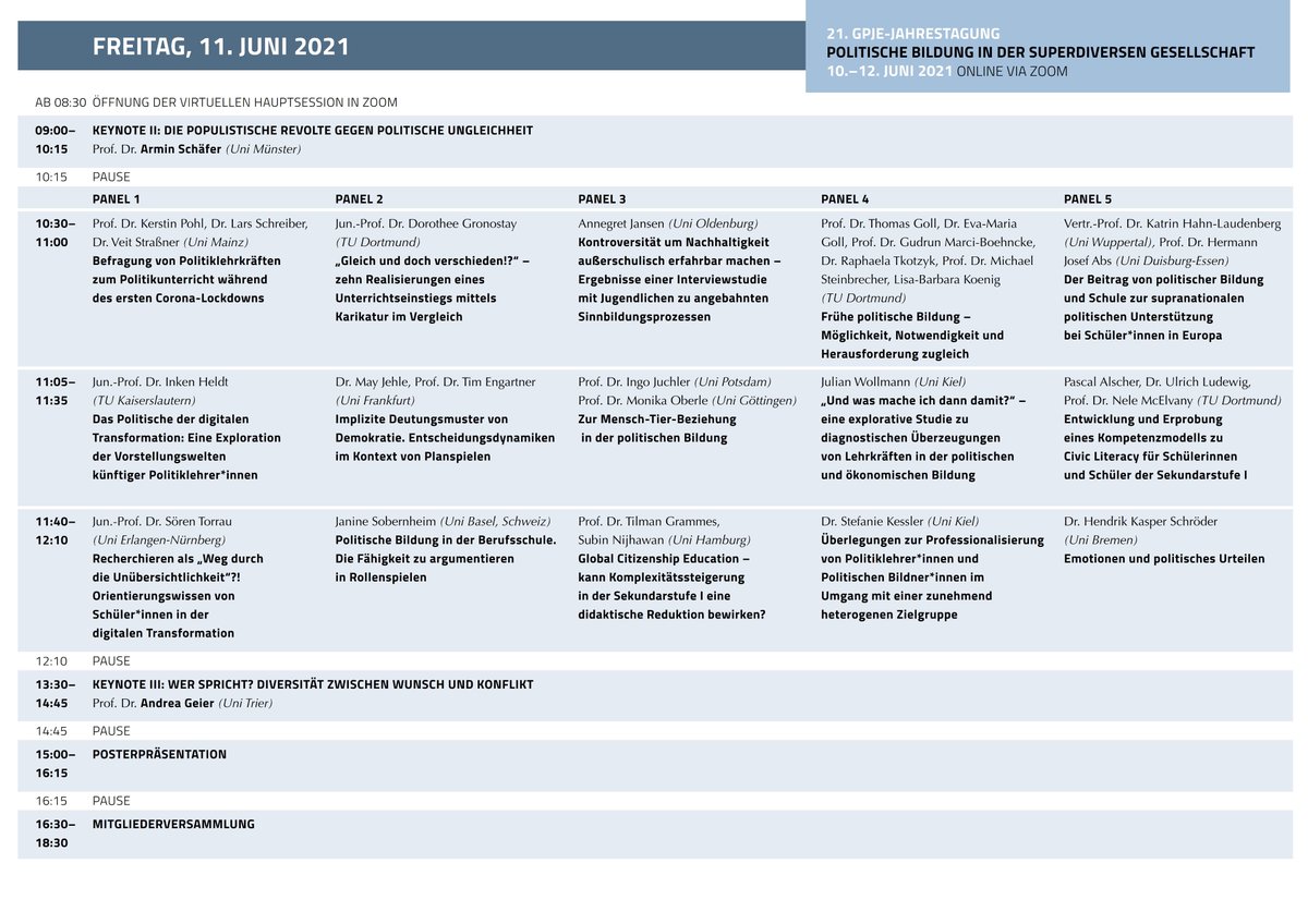👇mit ihrer hochaktuellen Keynote "Wer spricht? Diversität zwischen Wunsch und Konflikt" eröffnet <a href="/geierandrea2017/">Apokalypse: Beobachtung & Beratung</a> das heutige Nachmittagsprogramm der 21. GPJE Jahrestagung "Politische Bildung in der superdiversen Gesellschaft" <a href="/uniGoettingen/">Uni Göttingen</a> <a href="/gpje21/">gpje21</a> #GPJE21