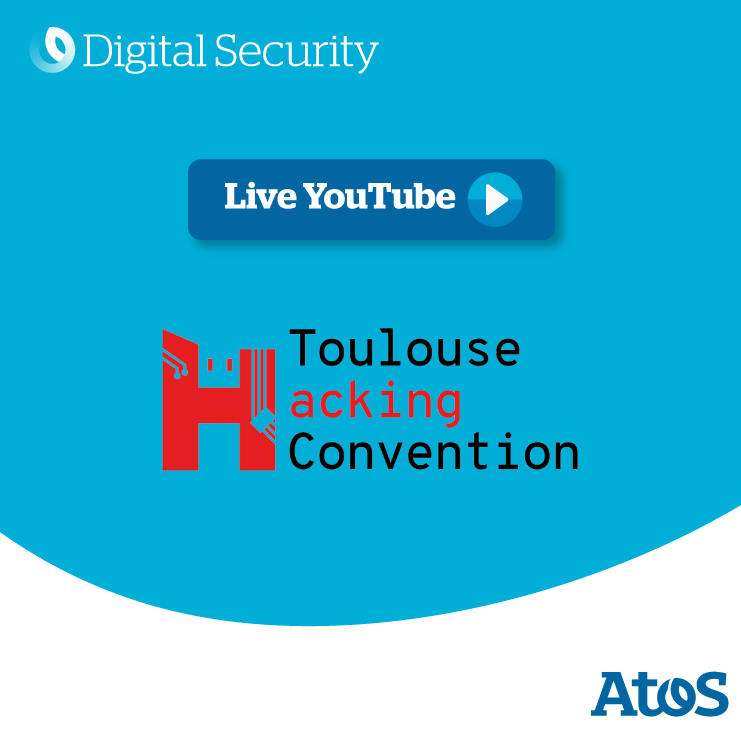 iotcert's tweet photo. [#LIVE🔴] Rejoignez nous en YouTube LIVE pour la #THCon21 (@ToulouseHacking)
Sponsored by @Atos Atos Digital Security 
👉 https://t.co/H7ejipGOjC
#toulouse #hacking https://t.co/s9sl3aErhL