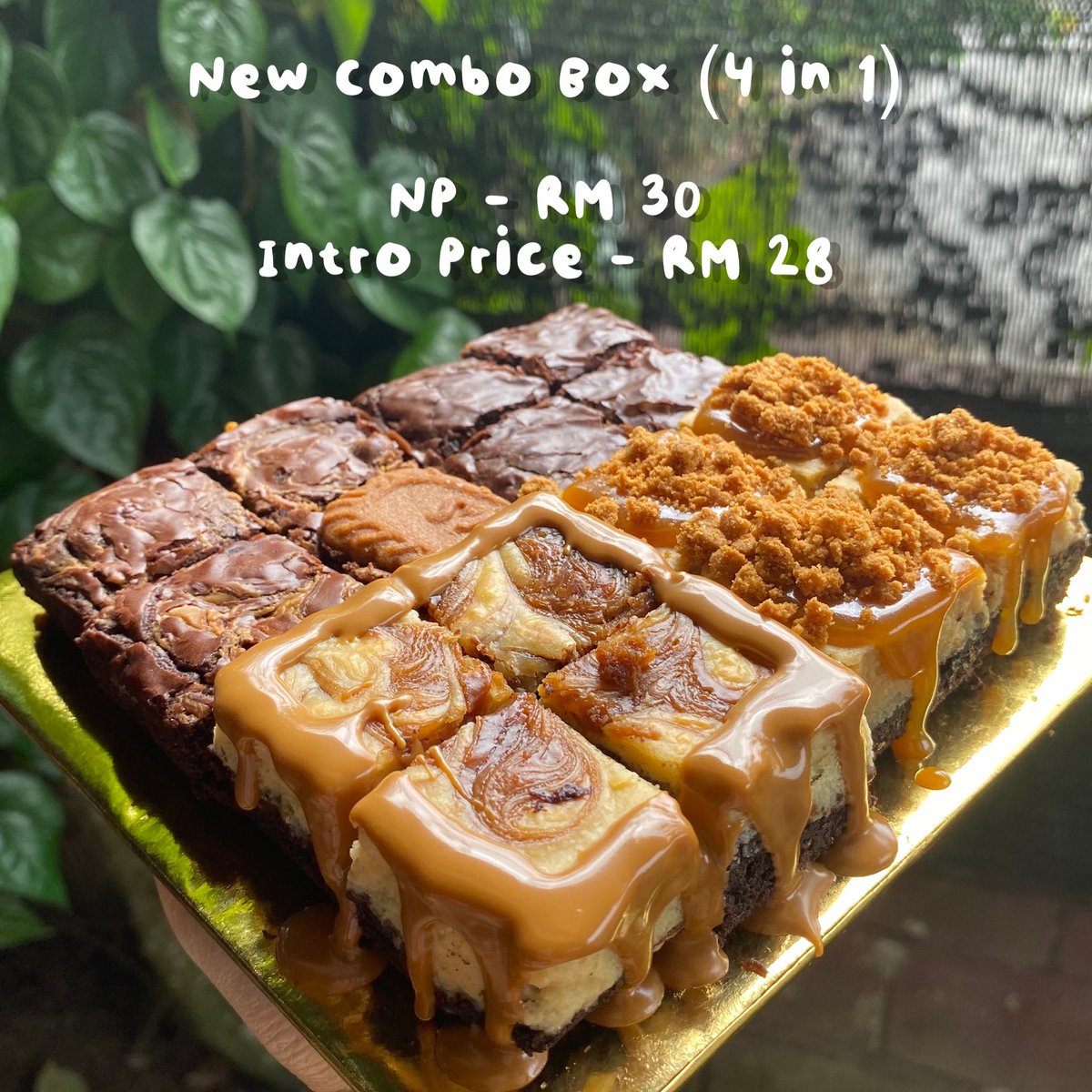bakedbymeea's tweet photo. NEW MENU 

1️⃣ Mini Burnt Cheesecake
🌟 Plain / Biscoff / Nutella

2️⃣ Combo box (4 in 1)
🌟 Plain Fudgy Brownies
🌟 Caramel Macchiato Brownies
🌟 Speculoos Nutella Brownies
🌟 Lotus Biscoff Brownies https://t.co/u0B4BrB0vE