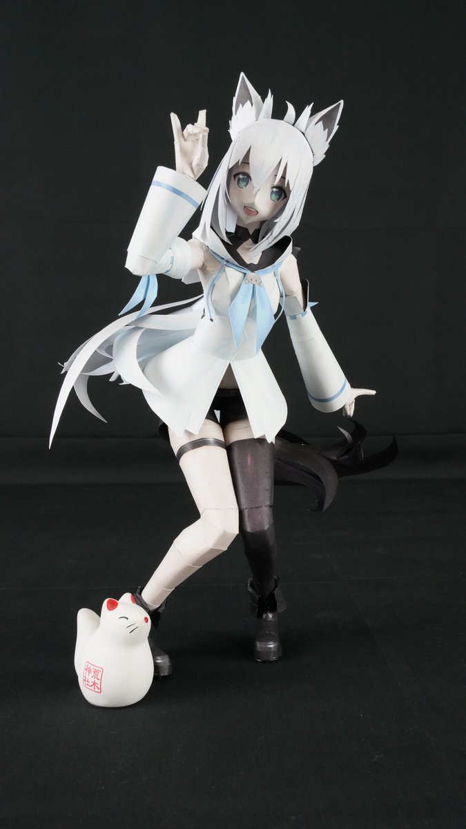 白上フブキのペーパークラフト(*๓´╰╯`๓)♡ #白上フブキ