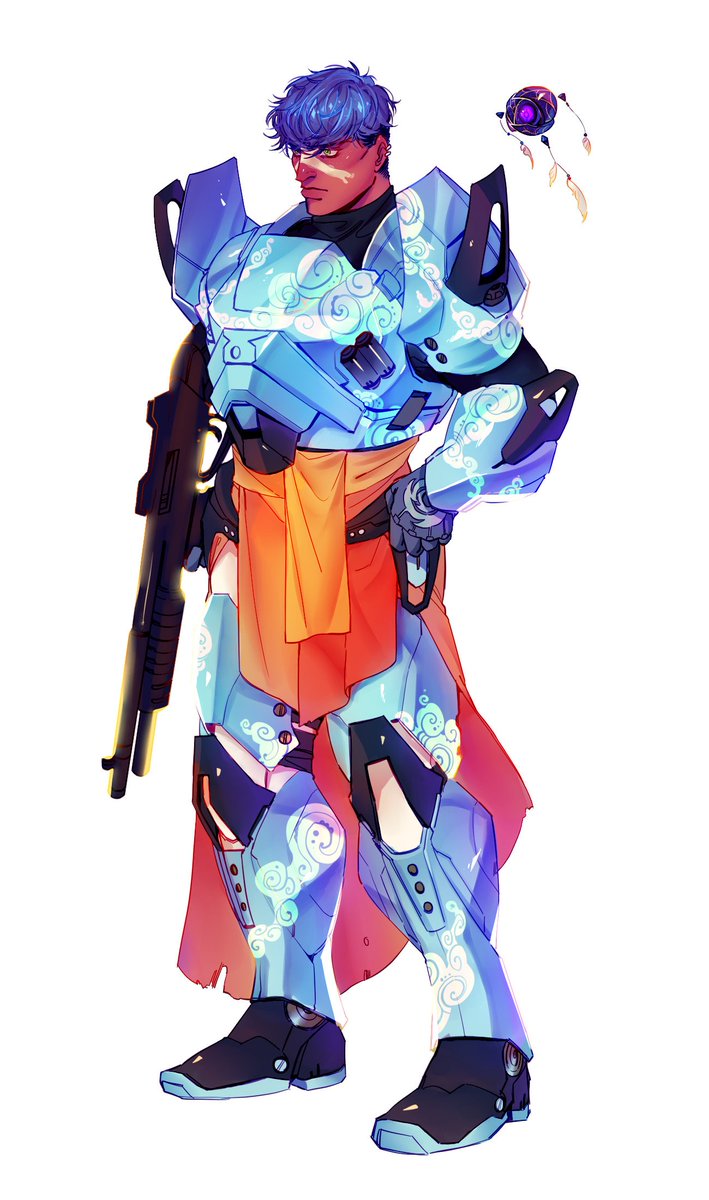 purplange's tweet image. 타냐는 전기탄 컨셉으로 짠거라(이름부터 태풍 이름에서 따왔음) 갑주도 물이랑 구름 컨셉으로 짰었지 응응