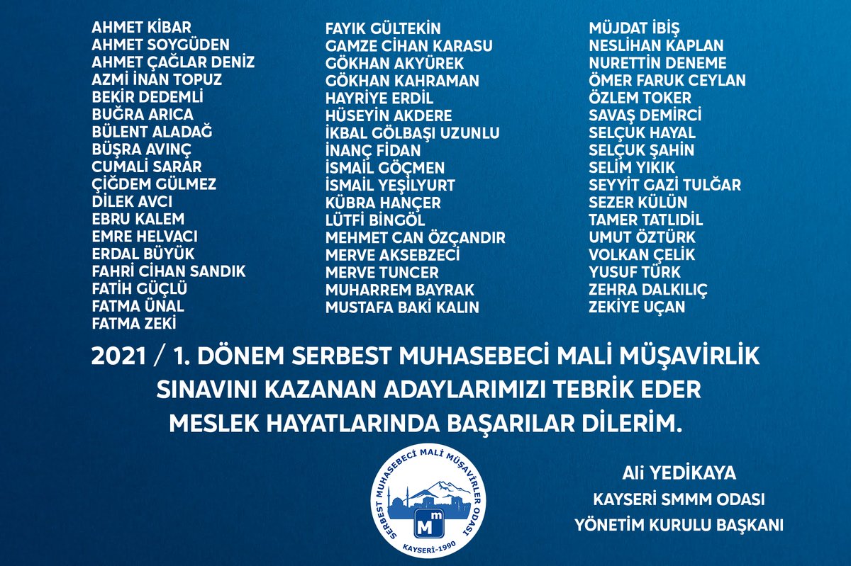 kayseri serbest muhasebeci mali musavirler odasi kayserimali twitter
