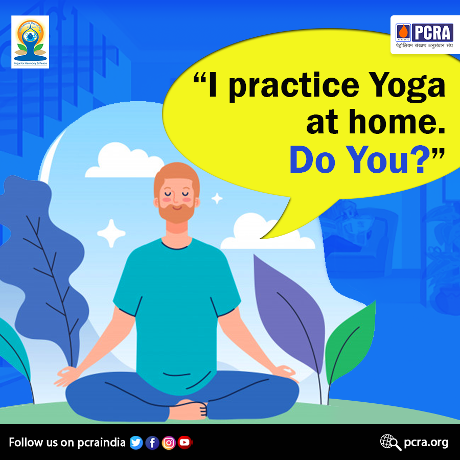 Make health your priority and practice #Yoga at home every day to lead a healthy life.
#PCRA #ConserveFuture #StaySafe  #Unite2FightCorona 
<a href="/MoHFW_INDIA/">Ministry of Health</a> <a href="/dpradhanbjp/">Dharmendra Pradhan</a> <a href="/PetroleumMin/">Ministry of Petroleum and Natural Gas #MoPNG</a>