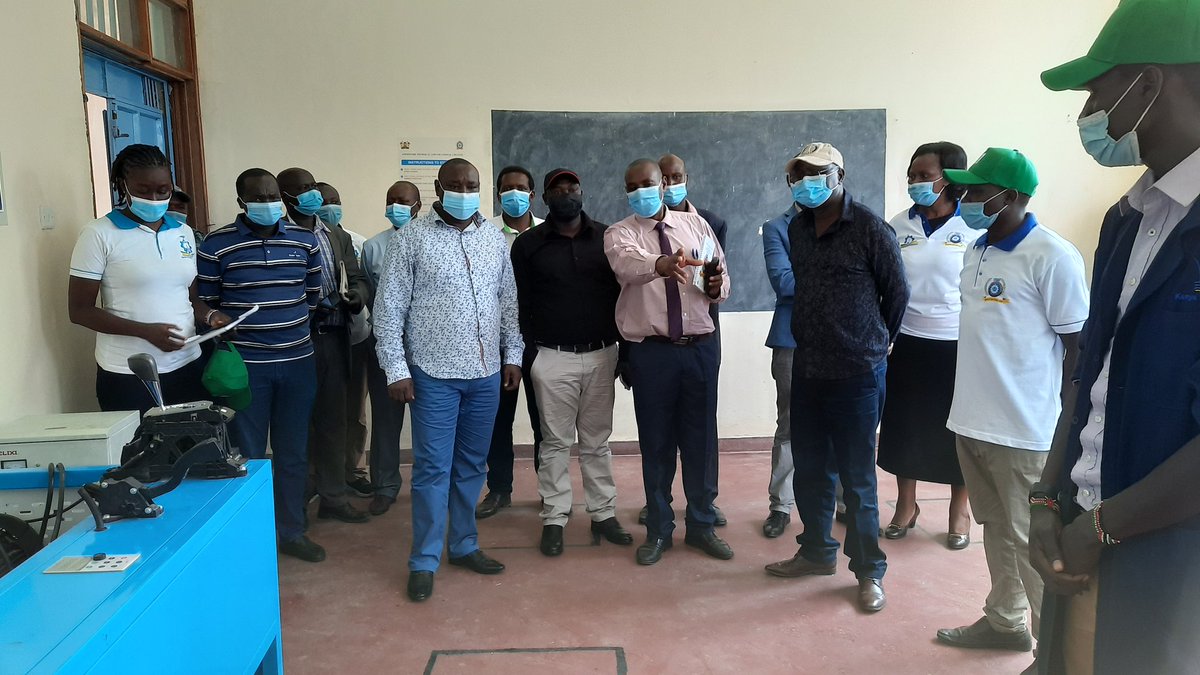 TVETAKenya's tweet photo. TVETA DG Dr. Langat, Kipkelion West MP Hillary Kosgei, Hezron Ngetich and Kipsinende TVC principal Joseph Mibey assessing the institution workshops before planting trees as part of TVETA CSR. @Langat_Kipkirui @KosgeiHon @EduMinKenya @StateHouseKenya https://t.co/dMxkrQrdOS