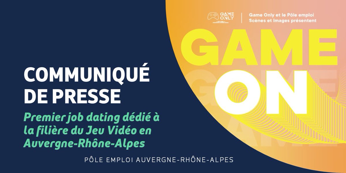 Communiqué 🗞 | Les entreprises du #jeuvidéo en #AuvergneRhôneAlpes se mobilisent #AvecPôleEmploi, et organisent le 18 juin le 1er #jobdating dédié à la filière 👾🎮

➡️ pole-emploi.org/regions/auverg…

#Presse #Media #TousMobilisés #gaming #videogames #animation