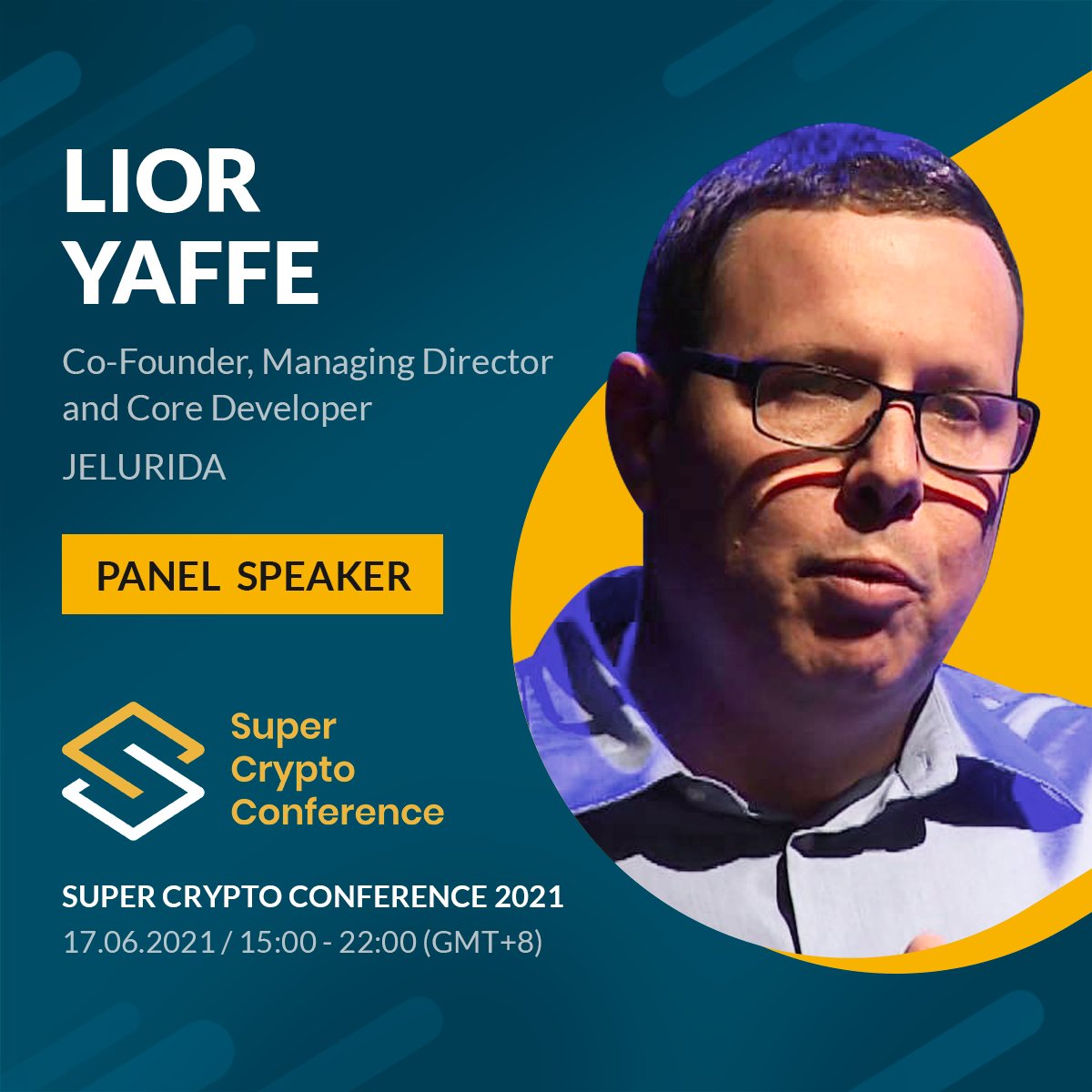 Last days to register! 🔥
<a href="/lioryaffe/">Lior Yaffe</a> will be panel speaker at #SuperCryptoConference 2021 for Southeast Asia. 
🗣️ #blockchain in #gaming/Art &amp; #NFTs!
📅 17.06.2021 
⏰ 10:30 am CET
Register now! 👉 scc.supercryptonews.com
#VirtualSoutheastAssiaBlockchainConference #Jelurida
