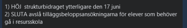 MittRor's tweet photo. @ChristianCkd Detta är vad föräldraföreningar och skolledningarna vill. Ställer du upp på det? https://t.co/EUUyjkVQC9