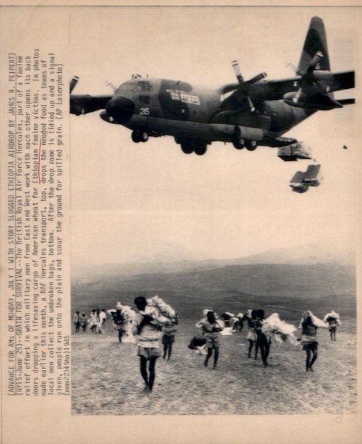 martinplaut's tweet photo. The world united to feed the people of Ethiopia during the 1984-85 famine. Extreme measures were taken, with #Britain sending the Royal Air Force #RAF to drop aid to the starving. Where is the urgency today? https://t.co/dxGhX0m7Ed