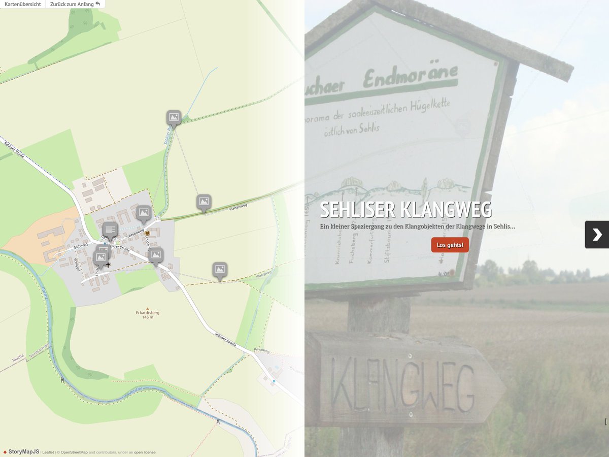 mimizbi's tweet image. Gestern über ein älteres Mini-Projekt gestolpert für den #SehliserKlangweg - hier zum Anschauen:  uploads.knightlab.com/storymapjs/824… Eine sehr einfache Erstellung mit d. freien #StoryMapJS-Tool (storymap.knightlab.com) von  @knightlab. Kennt ihr ähnliche Tools? #Sehlis #Taucha #Nordsachsen