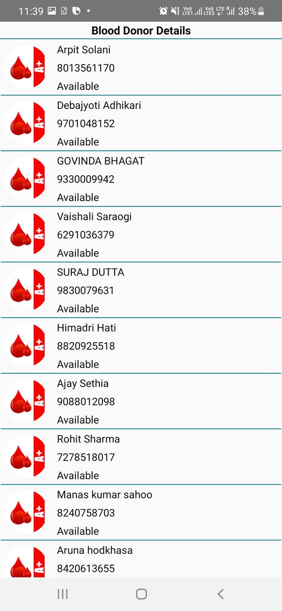 @nilormi_das @BloodMattersorg @prateekpjjain @swastika24 @rishi7_roy @Arpan_speak @ThinkTinkAcad Plz call these numbers they all are blood donors near by you msg by Raj Negi
(Survival Guruji)
YouTubers