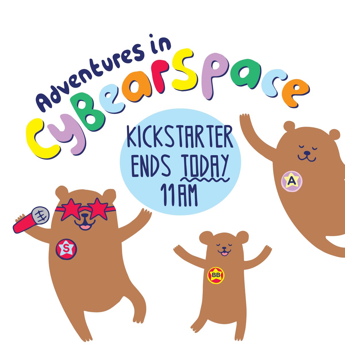 11am today! Your deadline to back Adventures in CyBearSpace #childrensbook AND get extra goodies inc. a sticker sheet! 
This is my first children’s book and I’d love your support on this journey! The book will make a pawsome gift. 
#earlybiz #edinburgh
kickstarter.com/projects/ladyk…