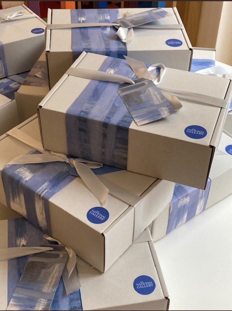 gordonCardinalH's tweet photo. Good morning people. A few pics here from the fab art day held here @CardinalHumeCHC last week. The @NationalGallery sent these mysterious boxes which contained a world of arty fun. Our families had a super time, creating and using their imaginations. I had so much fun! 🤩. https://t.co/PXSRxzHVs5