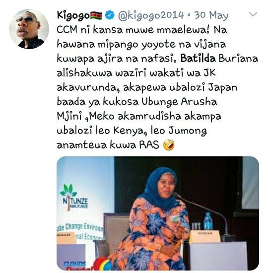 kigogo2014's tweet photo. 30th May 2021- kateuliwa kuwa RAS
11 June 2021- kateuliwa kuwa RC

Jumong ana mind iko very FIXED.. ila twende tu maana tunampa muda bado! Wale mnaovizia teuzi mpaka mnatuma Mufti na JK akawaombee pokebi sana!.. https://t.co/ThG4CGpHI5